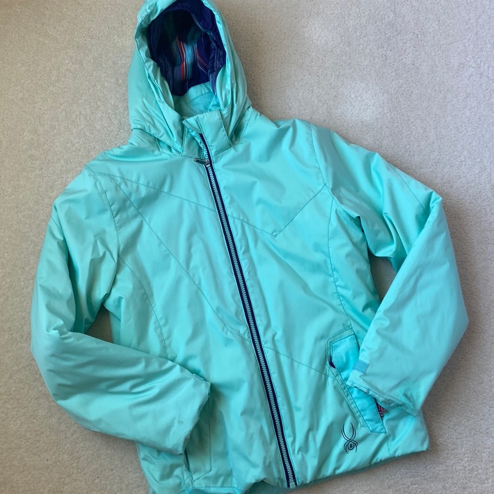 Spyder Girls Teal Ski/Snowboard Winter Jacket Size 16